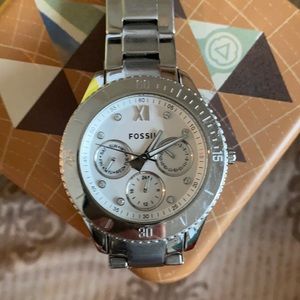 Silver Fossil watch